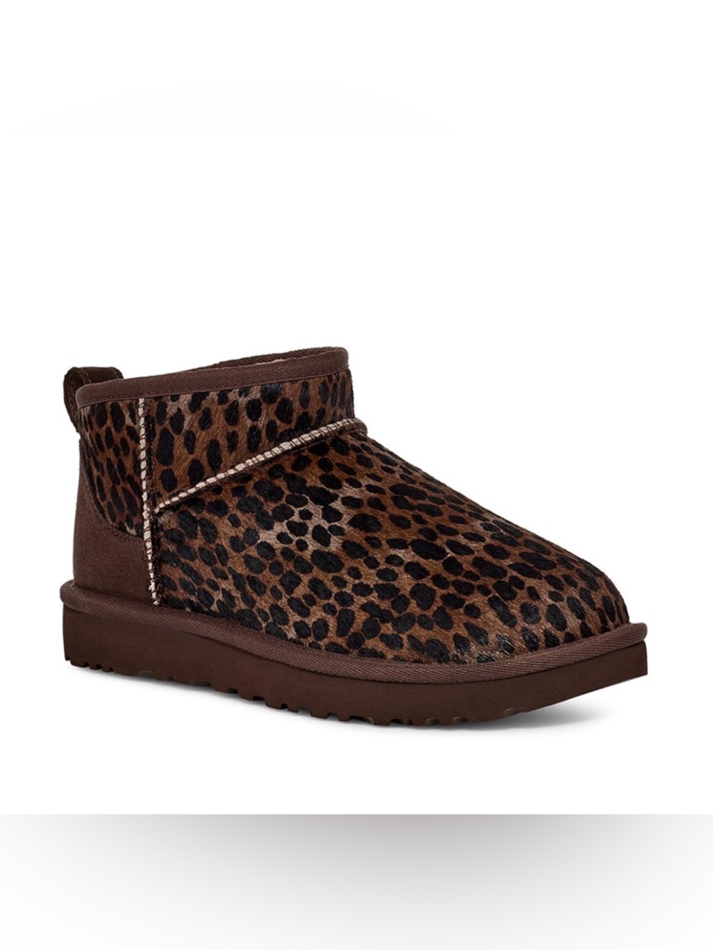 NIB UGG Leopard Print Short Bootie in Brown